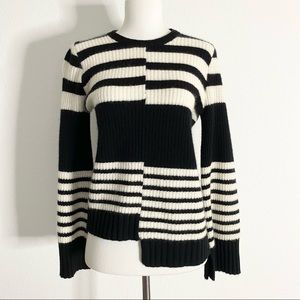 EQUIPMENT FEMME Black and White Sweater